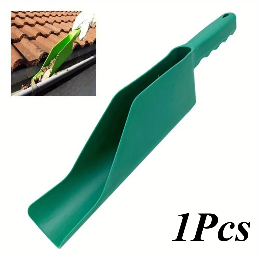 Soil Scoop Tool - ที่ตักทำความสะอาดรางน้ำฝนแบบยืดหยุ่น สำหรับกำจัดใบไม้และสิ่งสกปรกบนหลังคา พร้อมด้ามจับแบบจอบสำหรับสวน
