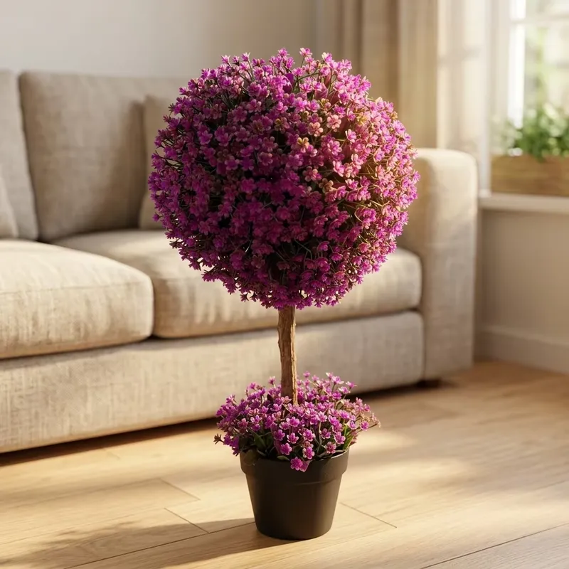 Bonsai Garden Ornaments - ต้นบอนไซเทียมในกระถางสำหรับตกแต่งโต๊ะทำงานที่บ้านหรือที่ทำงาน ต้นไม้ขนาดเล็กที่ดูสมจริง ตกแต่งสวนเซนในร่ม