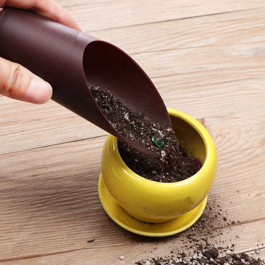 Soil Scoop Tool - ถ้วยพลั่วดินพลาสติก1ชิ้นสำหรับทำสวนกระถางเพาะต้นบอนไซกระถางเครื่องมือทำสวนขนาดเล็กสำหรับบ้าน