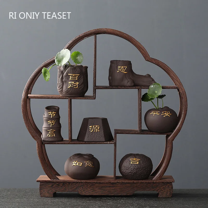 Creative ดินสีม่วงสีม่วงสัตว์เ - Bonsai Garden Ornaments บทวิจารณ์และราคา