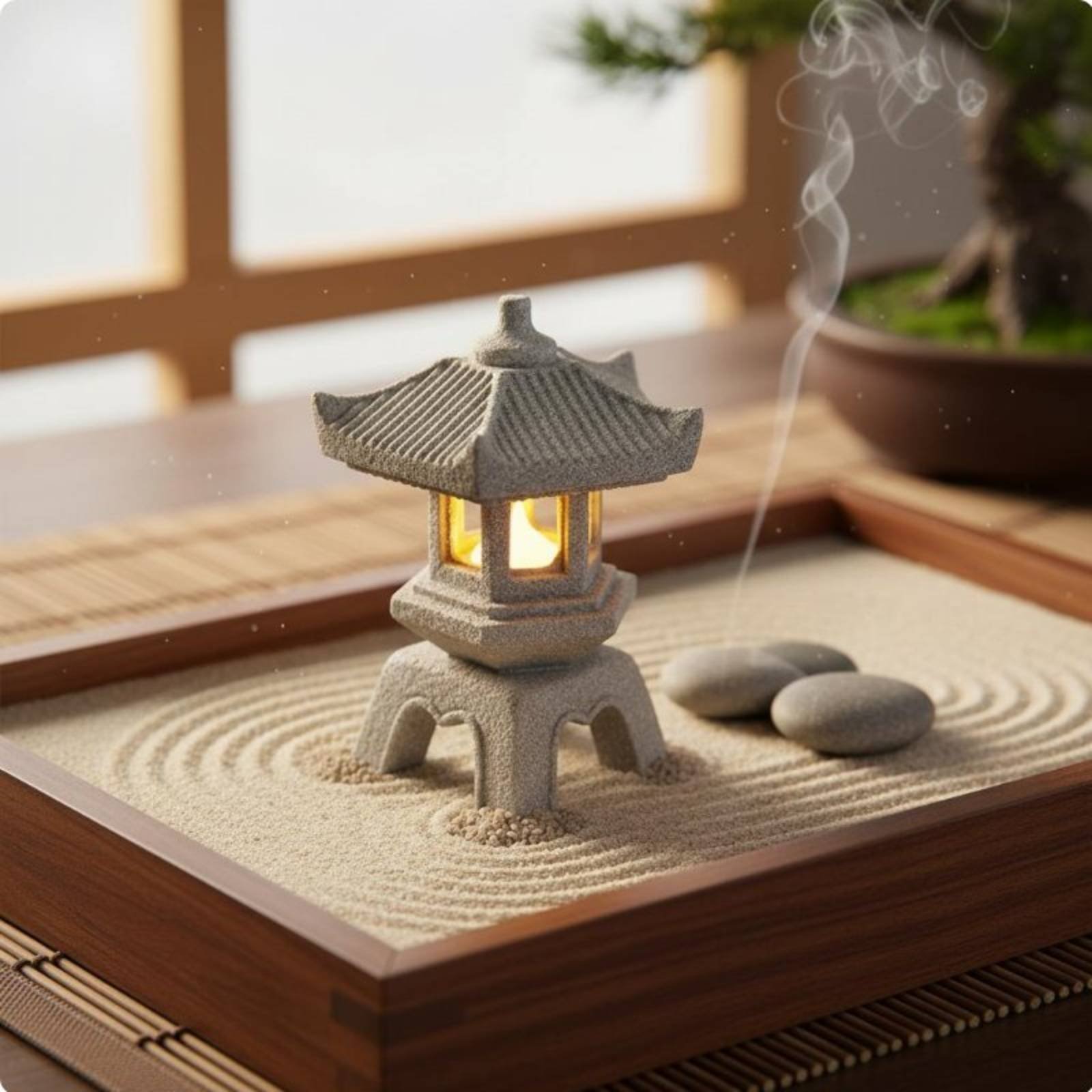 โคมไฟหินจิ๋วสไตล์โบราณ ตกแต่งบ - Bonsai Garden Ornaments บทวิจารณ์และราคา