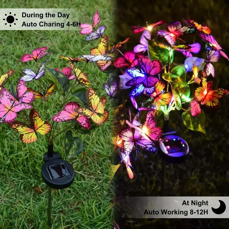 พลังงานแสงอาทิตย์ LED สวนผีเสื - Bonsai Garden Ornaments บทวิจารณ์และราคา