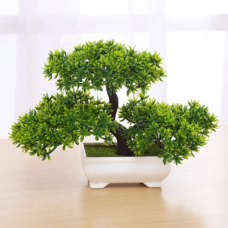 1 ชิ้นสีเขียวพืชประดิษฐ์บอนไซต - Bonsai Garden For Home บทวิจารณ์และราคา