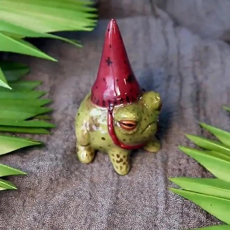 หมวกแม่มดกบน้อยรูปปั้นเรซิ่นปร - Bonsai Garden Art บทวิจารณ์และราคา
