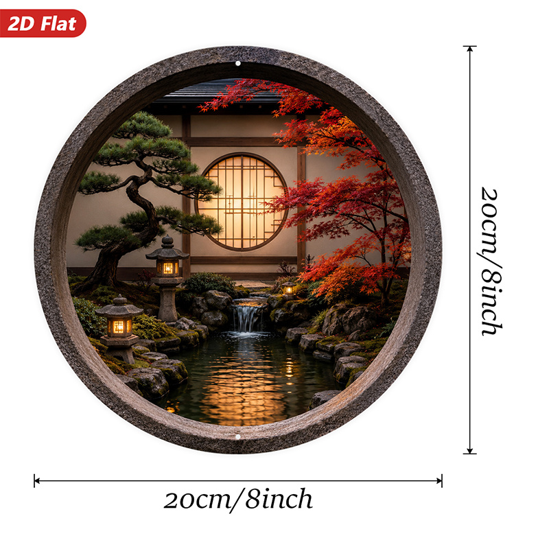 ป้ายโลหะทรงกลม 2D แบบแบน 1 ชิ้ - Bonsai Garden For Home บทวิจารณ์และราคา